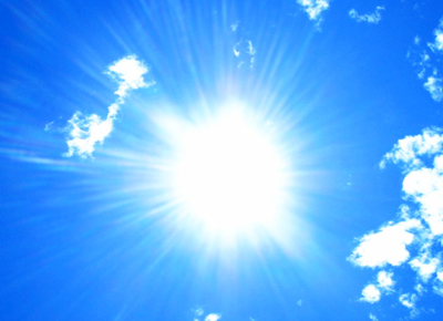 Il sole che provoca molto caldo